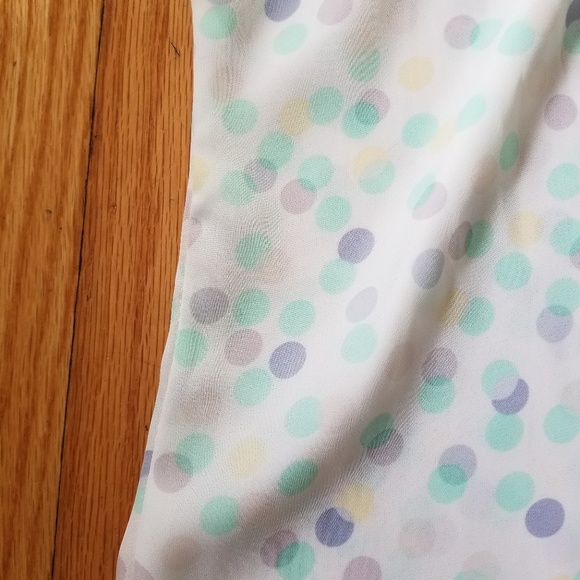 LC Lauren Conrad Polka Dot Blouse Medium Medium - Picture 5 of 8